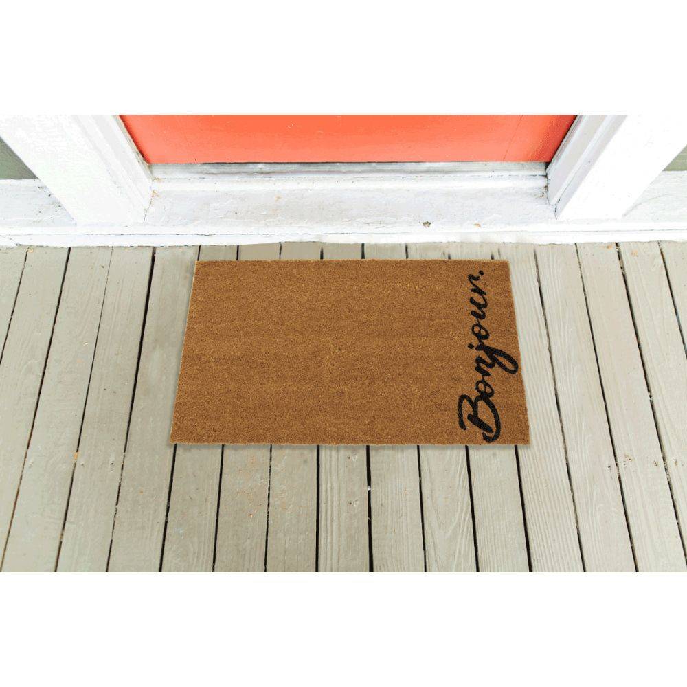 Aubry Gaspard - Paillasson coco intérieur extérieur 75 x 45 cm Bonjour - Image 4