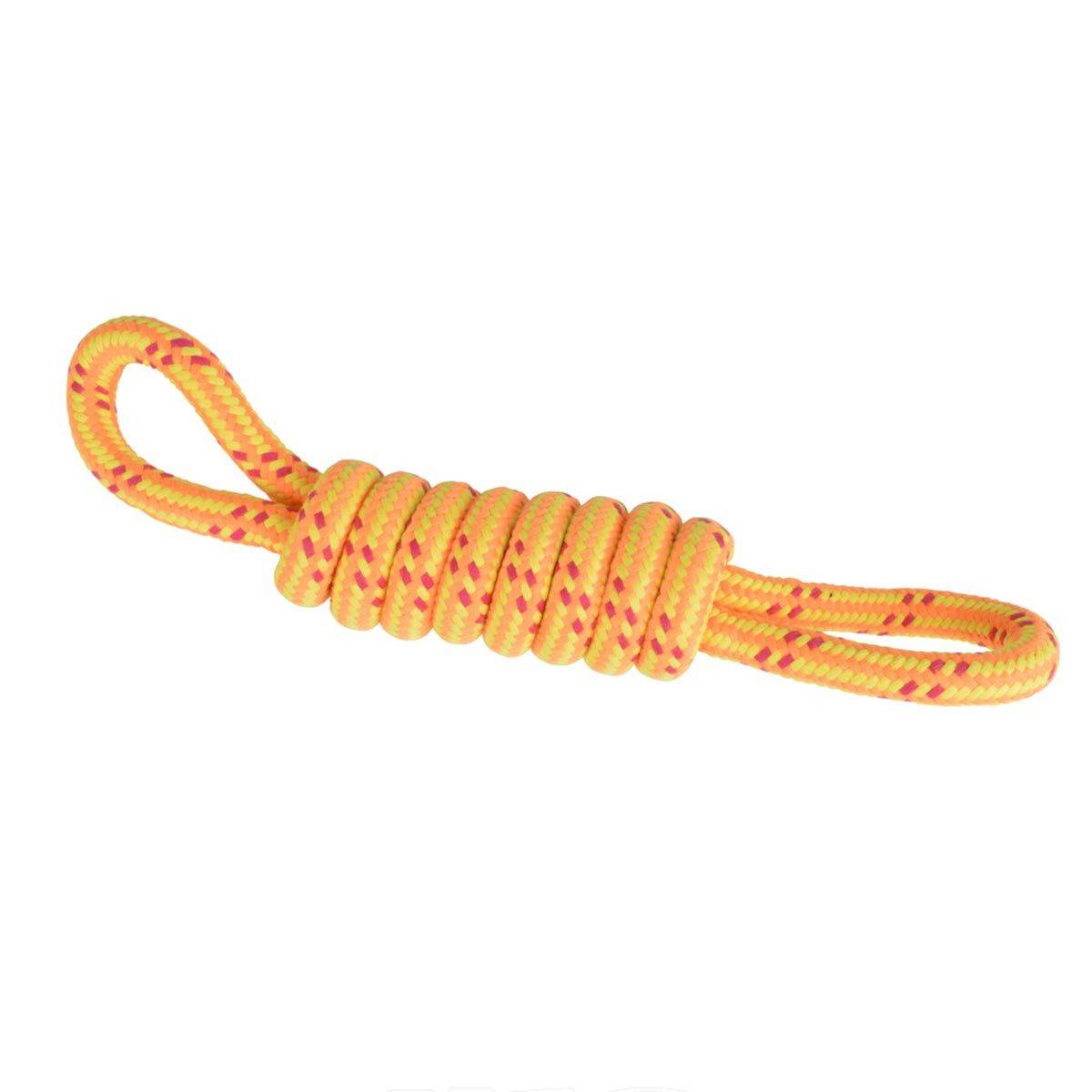 Love Story - Jouet pour Chien "Corde Nœud 2 Poignées" 36cm Orange - Image 1