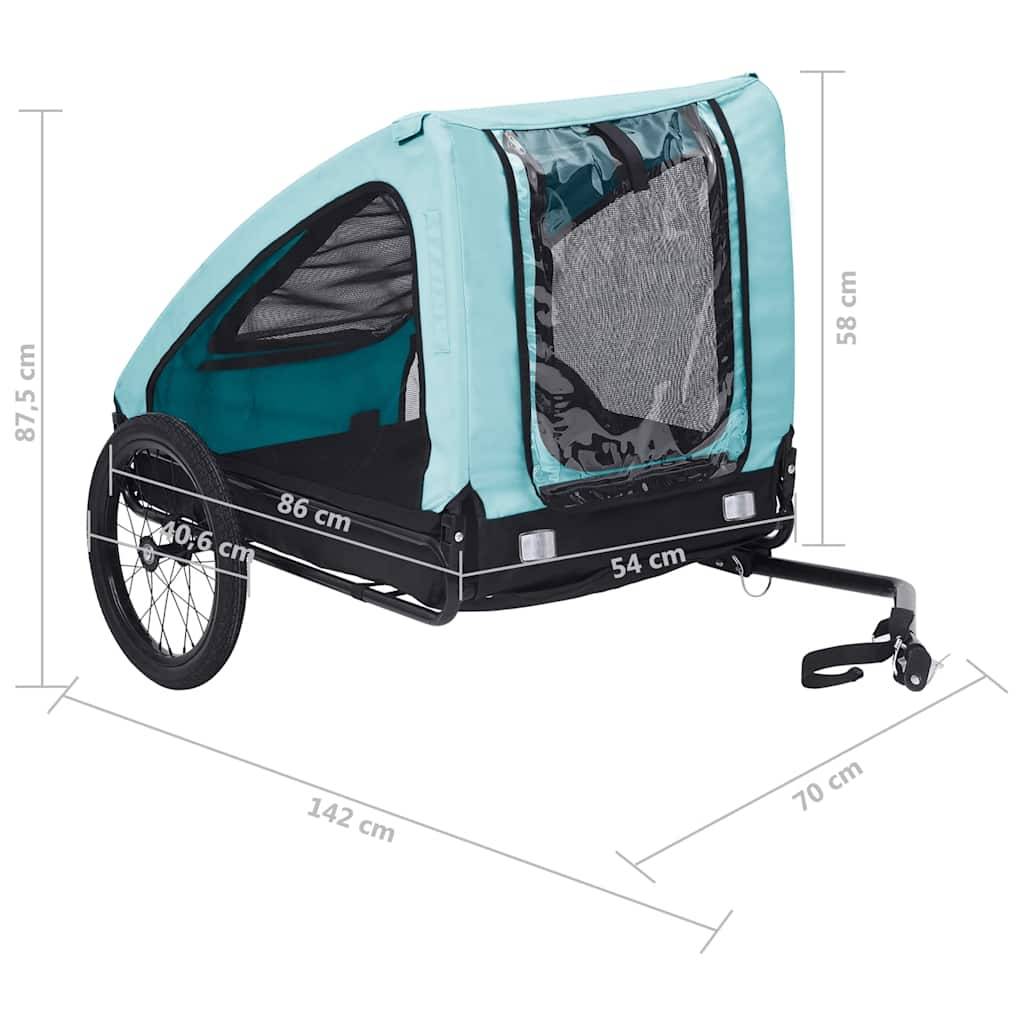 Vidaxl - Remorque de vélo pour animaux de compagnie bleu et noir vidaXL 92595 - Image 3