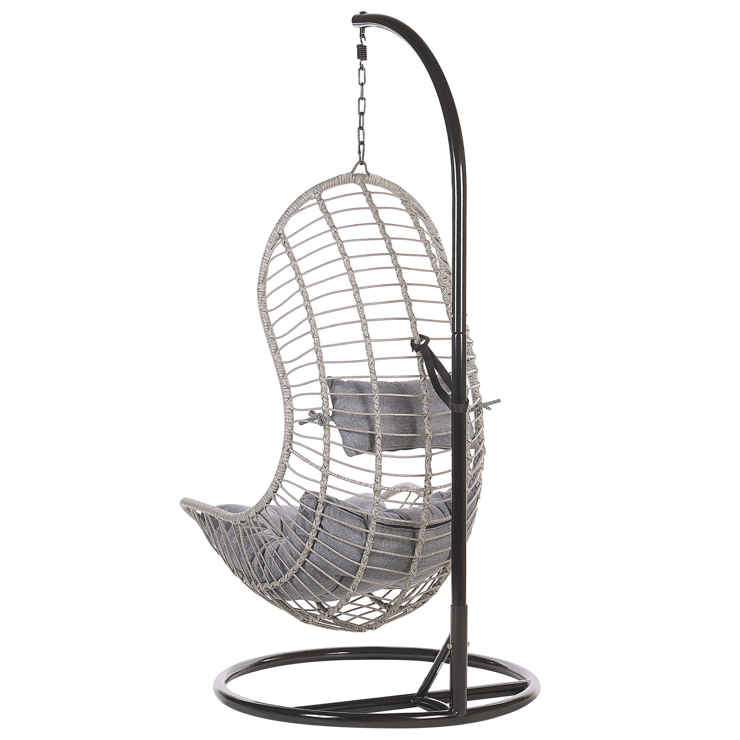 Beliani - Chaise porte-à-faux Polyrotin Gris PINETO - 80x97x199- Beliani - Image 5