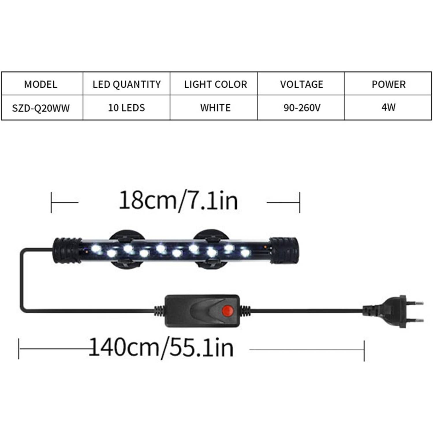 DtopbuyAge - Bande LED Submersible pour Aquarium - Éclairage Étanche S DtopbuyAge - Image 5