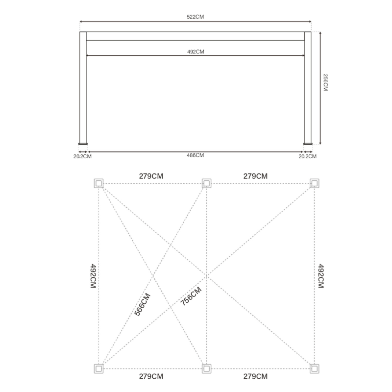 Ombrea - Carport Ombréa (2 véhicules) - 6x5M - Image 4