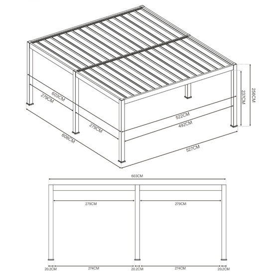 Ombrea - Carport Ombréa (2 véhicules) - 6x5M - Image 5