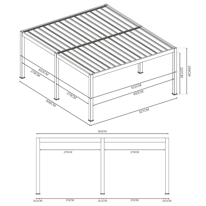 Ombrea - Carport Ombréa (2 véhicules) - 6x5M - Image 5