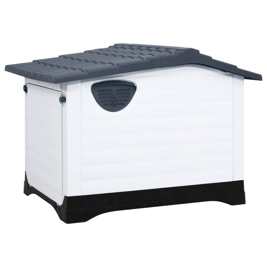 Grande niche pour chien polypropylène plancher surélevé Gris 90.5x68cm – ComfortXL Pet Living - Image 4