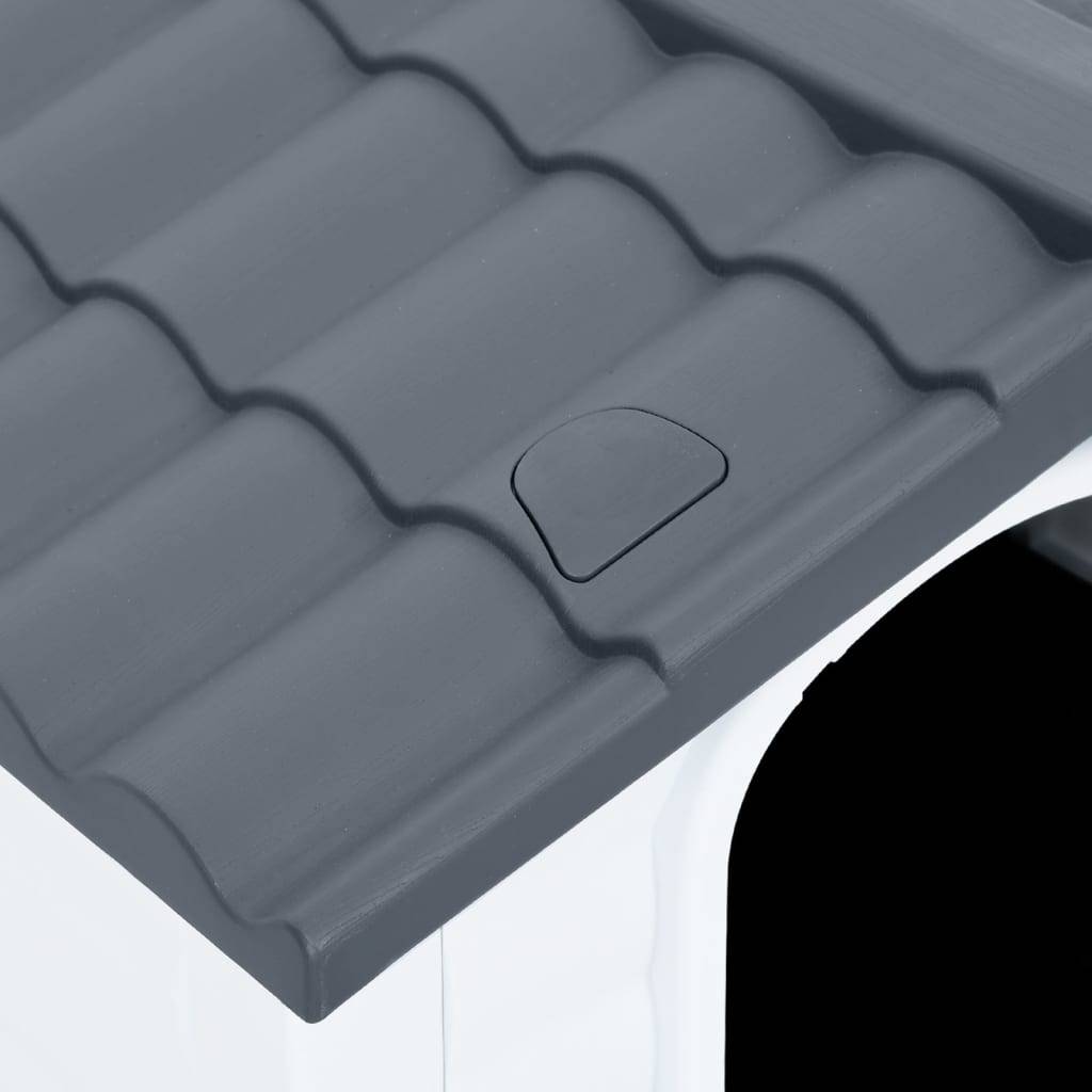 Grande niche pour chien polypropylène plancher surélevé Gris 90.5x68cm – ComfortXL Pet Living - Image 7