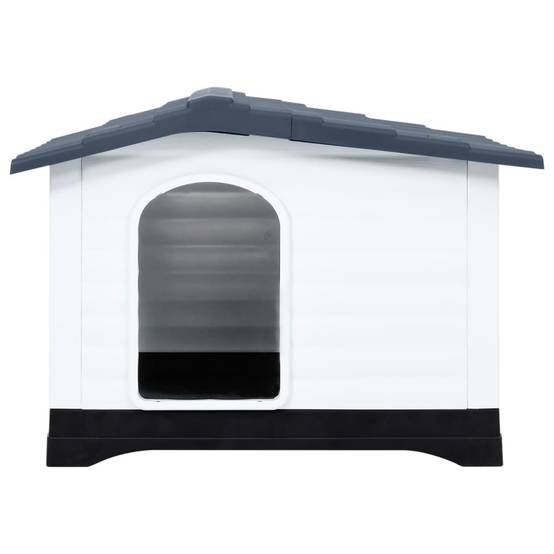 Grande niche pour chien polypropylène plancher surélevé Gris 90.5x68cm – ComfortXL Pet Living - Image 2
