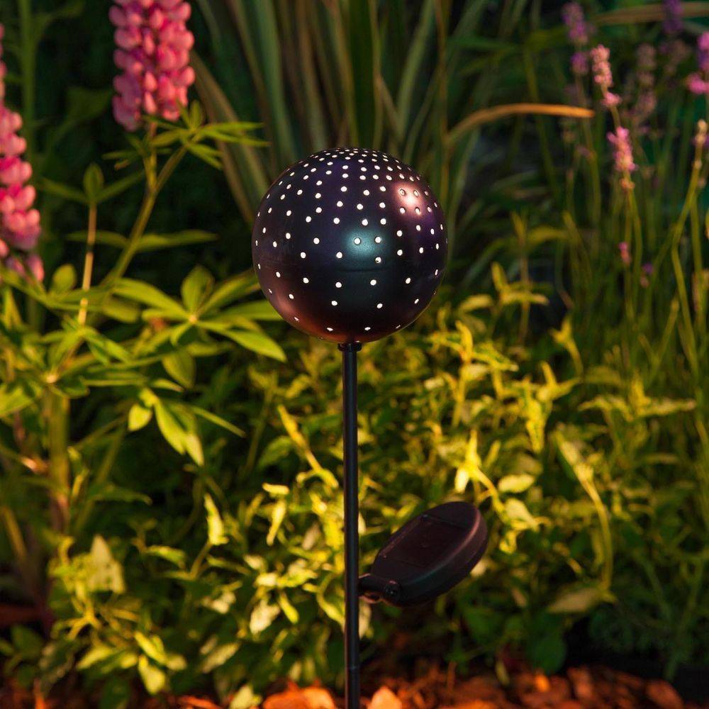 Noma Garden Art - Boule lumineuse solaire sur pique Nuit étoilée - Image 3