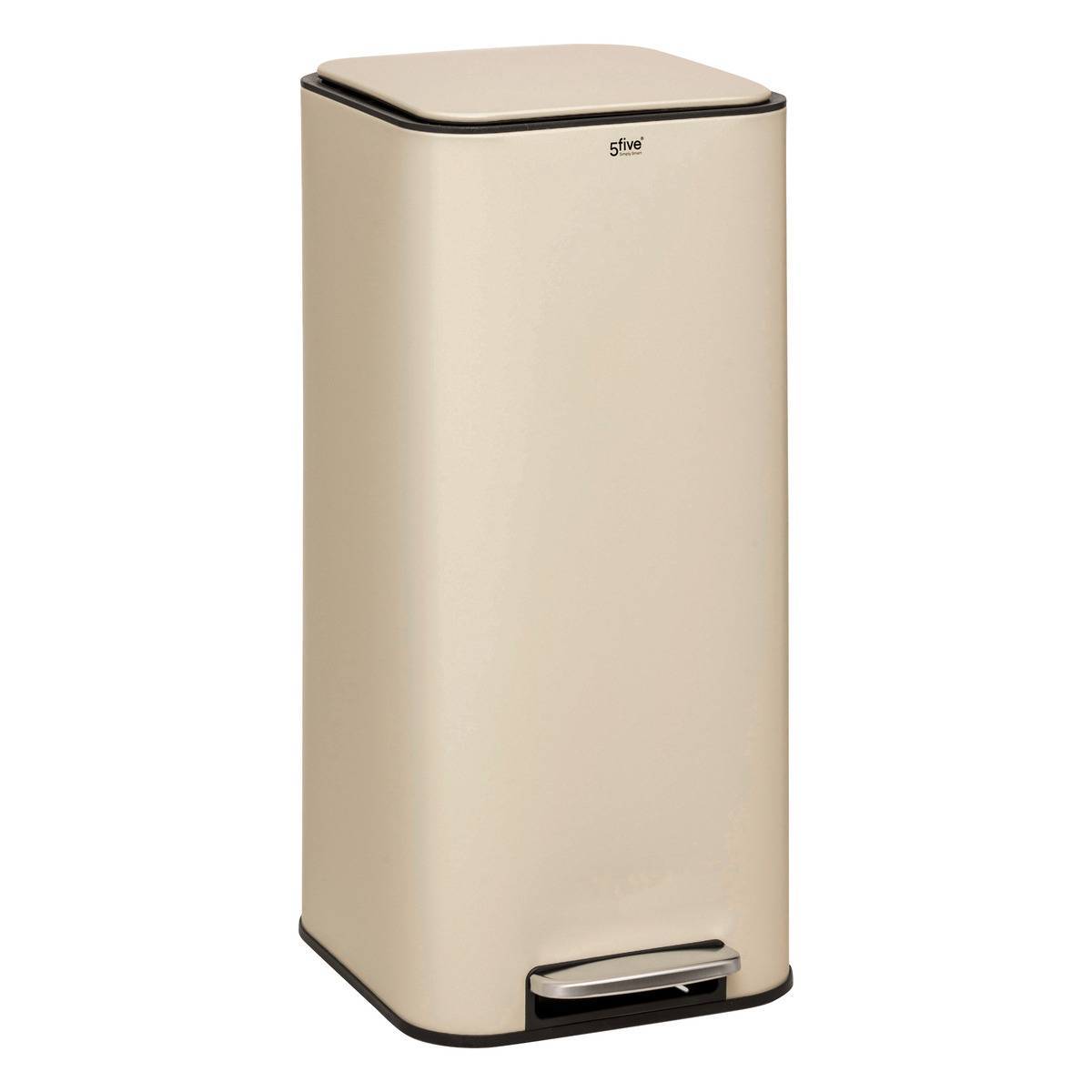 Poubelle "Delta" en métal beige 30L - 5five - Image 1