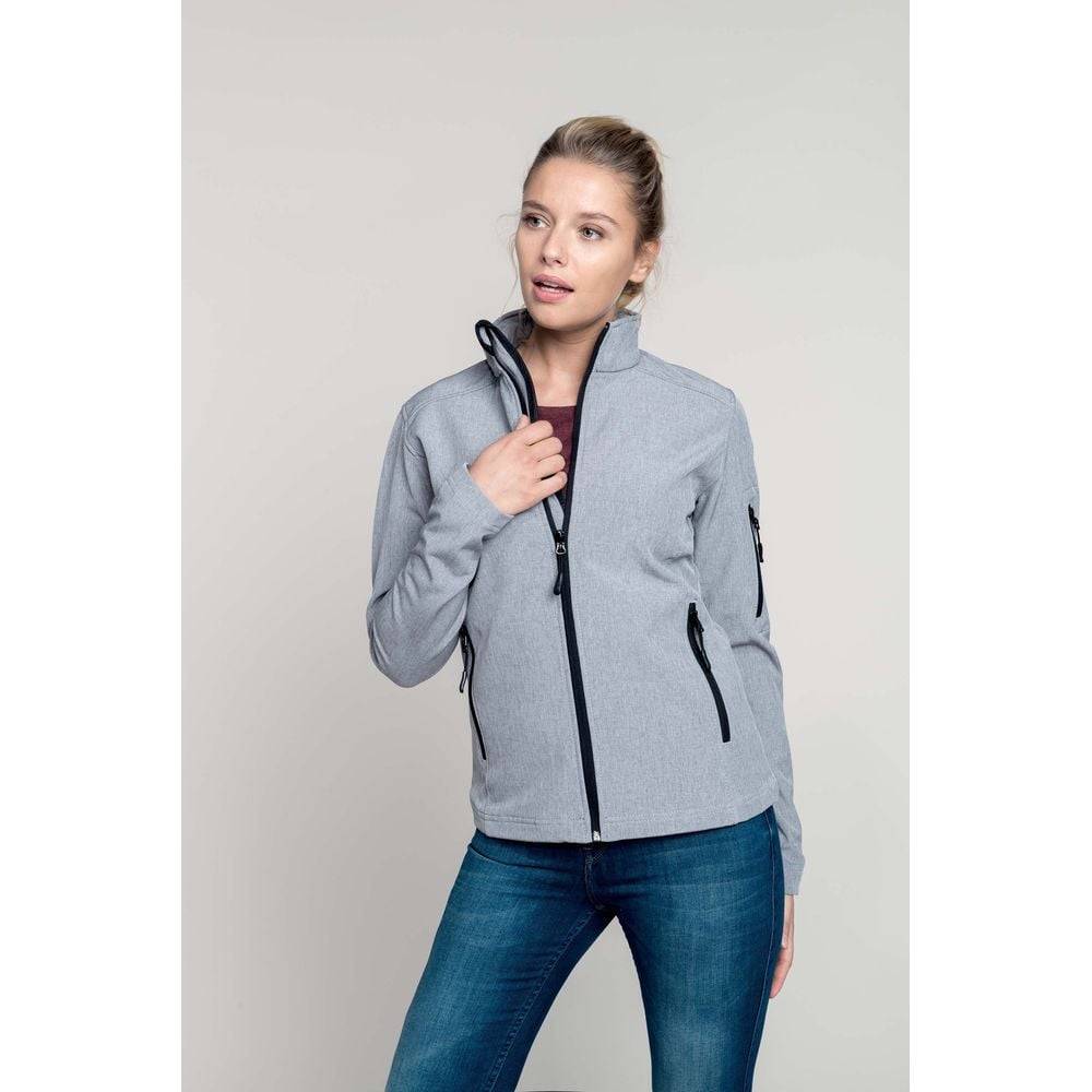 Veste de travail softshell femme Kariban Gris Chiné XXL - Image 3