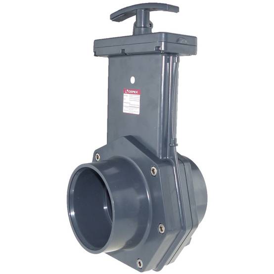 ø110 mm vanne bassin aquatique a guillotine PVC - Image 2