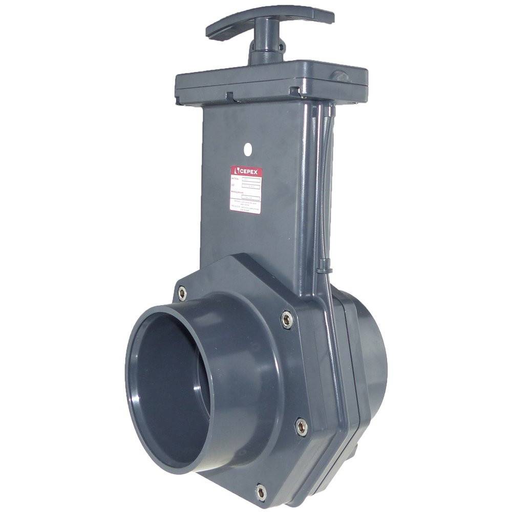 ø110 mm vanne bassin aquatique a guillotine PVC - Image 2