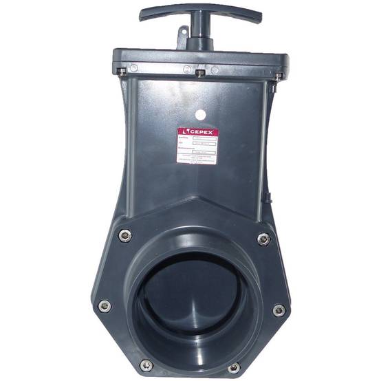 ø110 mm vanne bassin aquatique a guillotine PVC - Image 1