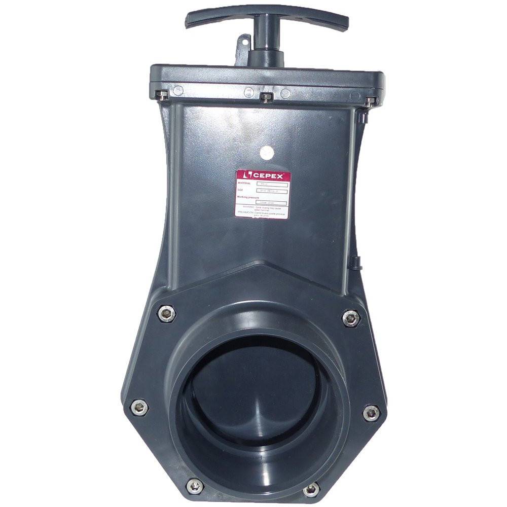 ø110 mm vanne bassin aquatique a guillotine PVC - Image 1