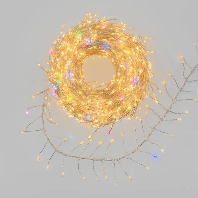 Lotti - Guirlande BOA Festoon 20m 1600 MicroLED Blanc Chaud & RGB MultiFLASH IP44 Timer - Lotti - Image 1