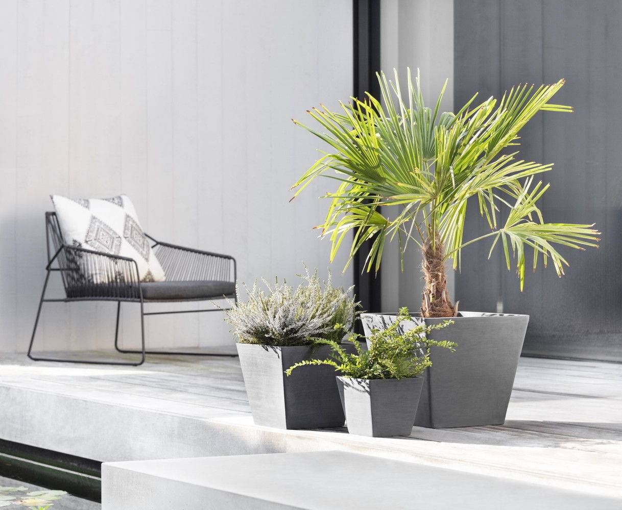 Ecopots - Pot Carré Rotterdam 40 Gris - 40 x 40 x H. 35 cm - 37,6 L ECOPOTS - Image 4