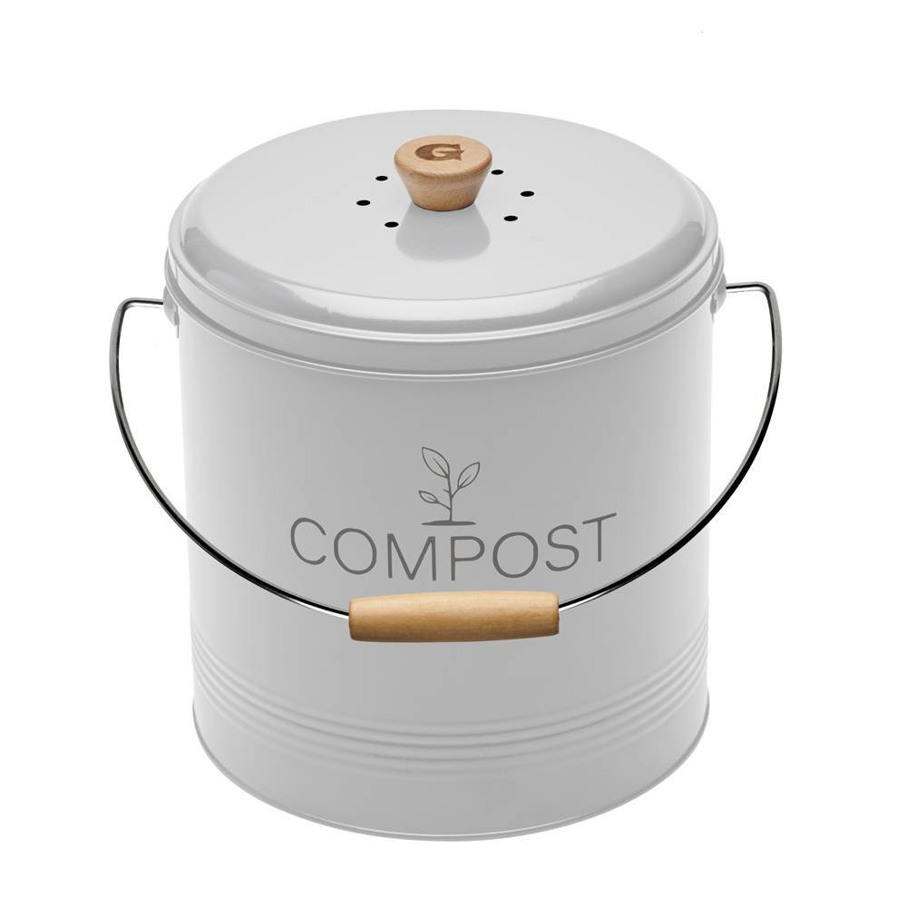 Guillouard - Seau compost rond blanc 8L - Image 1