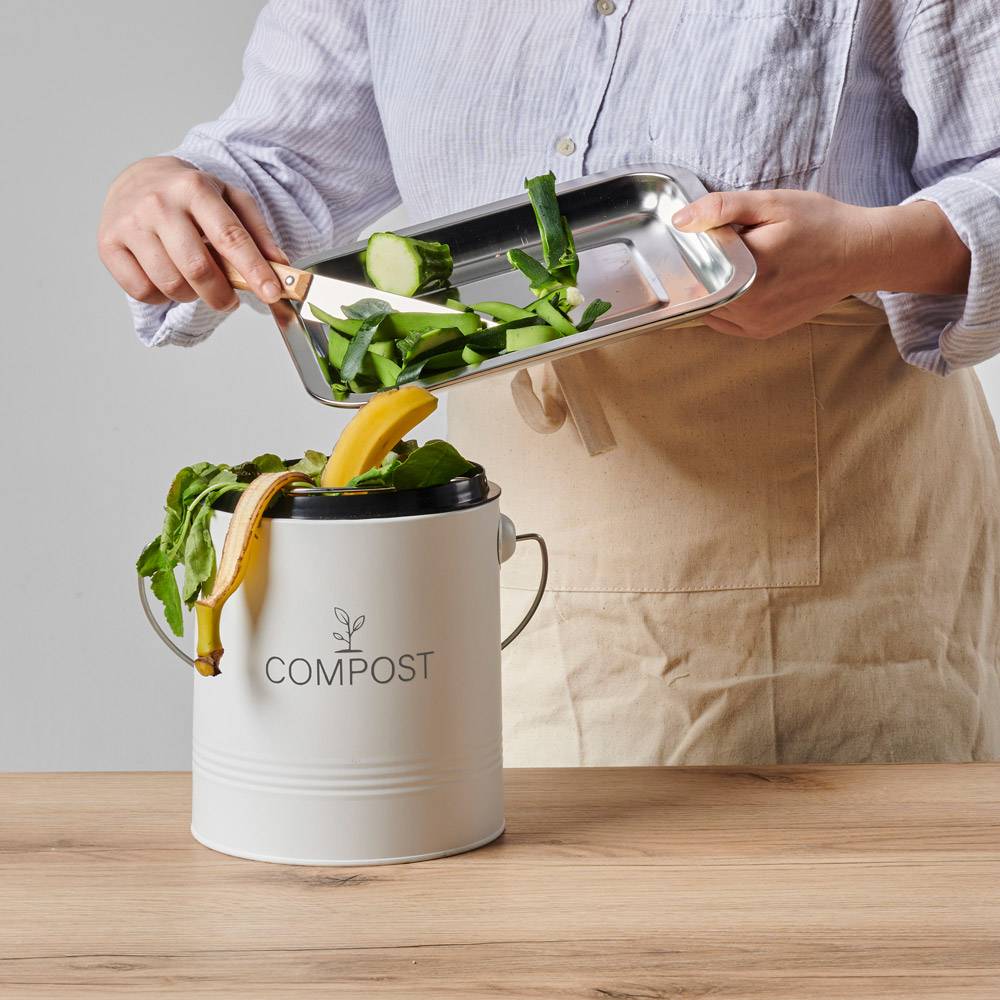 Guillouard - Seau compost rond blanc 8L - Image 3