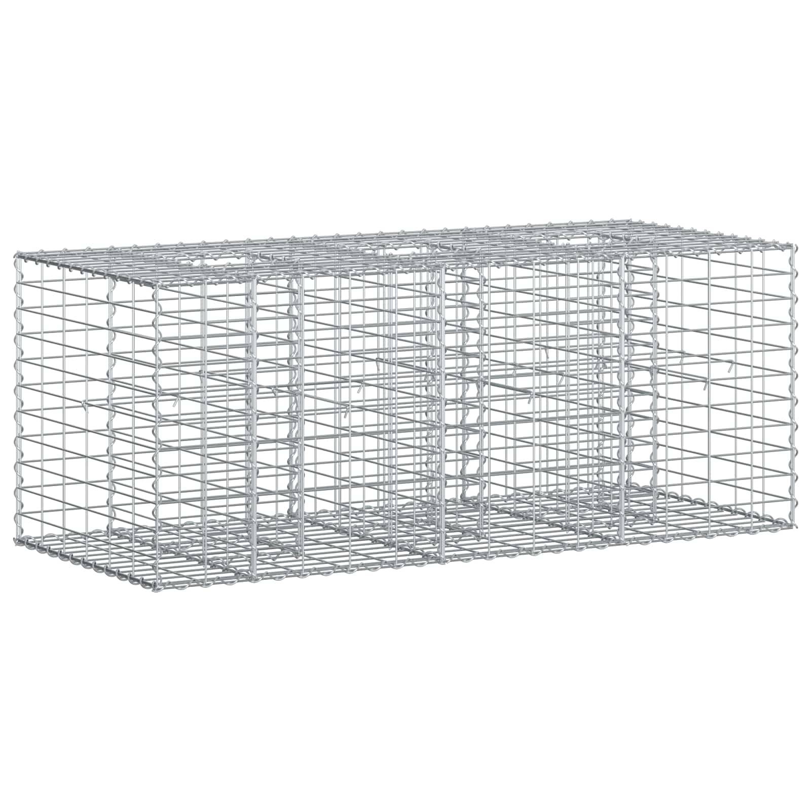 PANGIVO - Lit surélevé gabion Acier galvanisé Argenté 140 x 60 x 55 cm - PANGIVO - Image 2