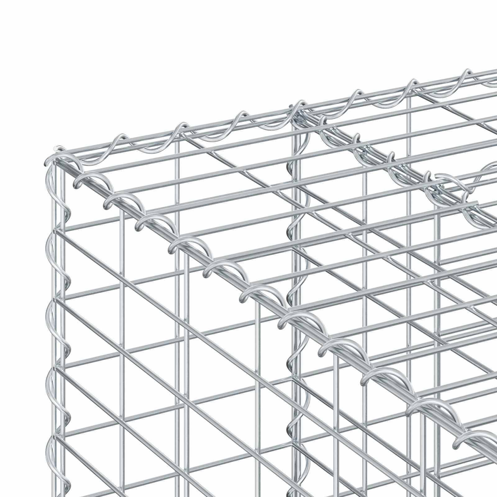 PANGIVO - Lit surélevé gabion Acier galvanisé Argenté 140 x 60 x 55 cm - PANGIVO - Image 9
