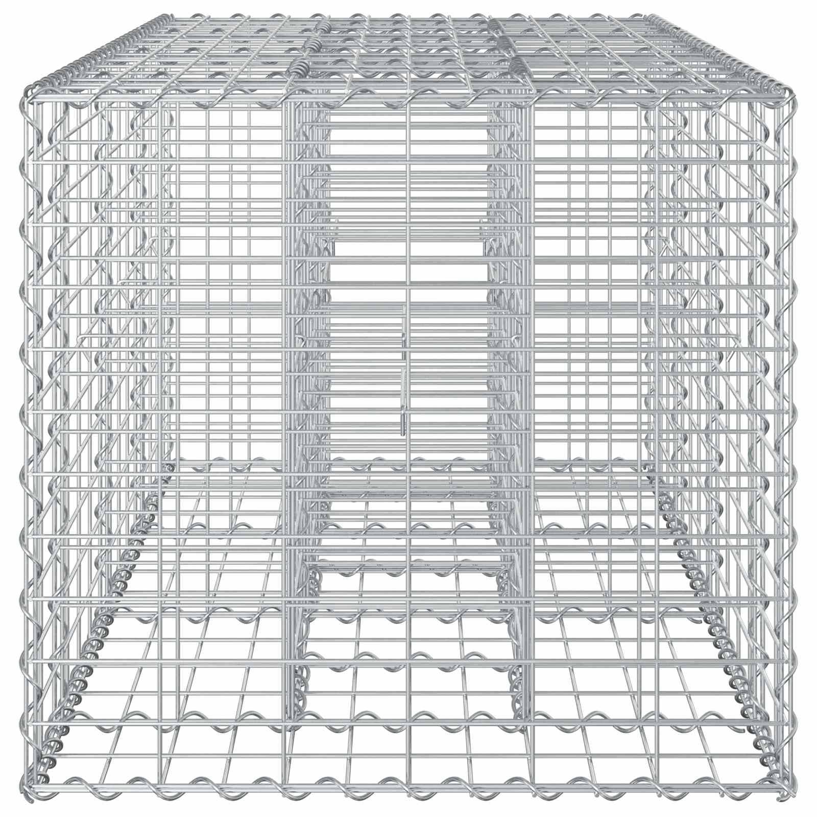 PANGIVO - Lit surélevé gabion Acier galvanisé Argenté 140 x 60 x 55 cm - PANGIVO - Image 7