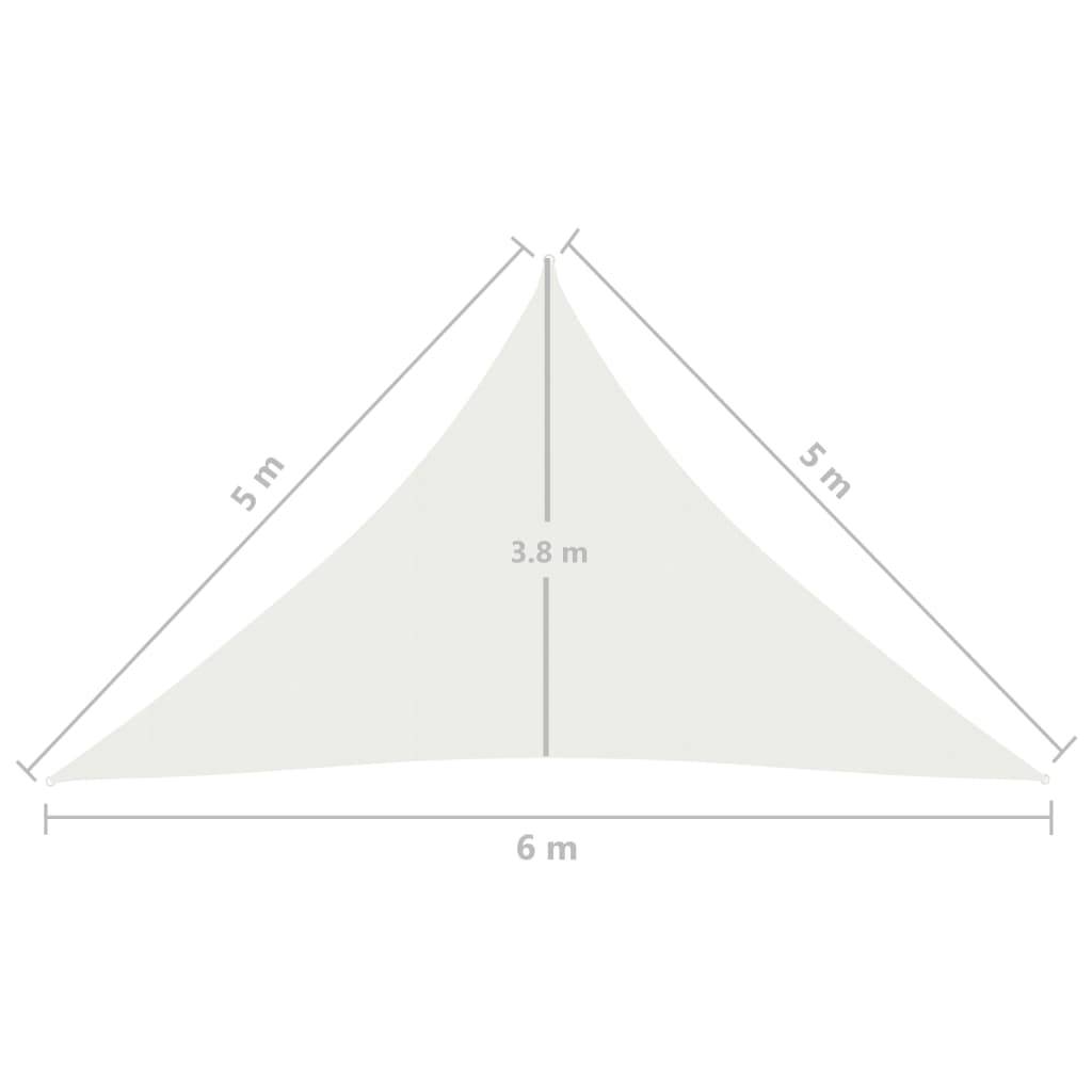 Helloshop26 - Voile toile d'ombrage parasol 160 g/m² PEHD 5 x 5 x 6 m blanc - Image 6