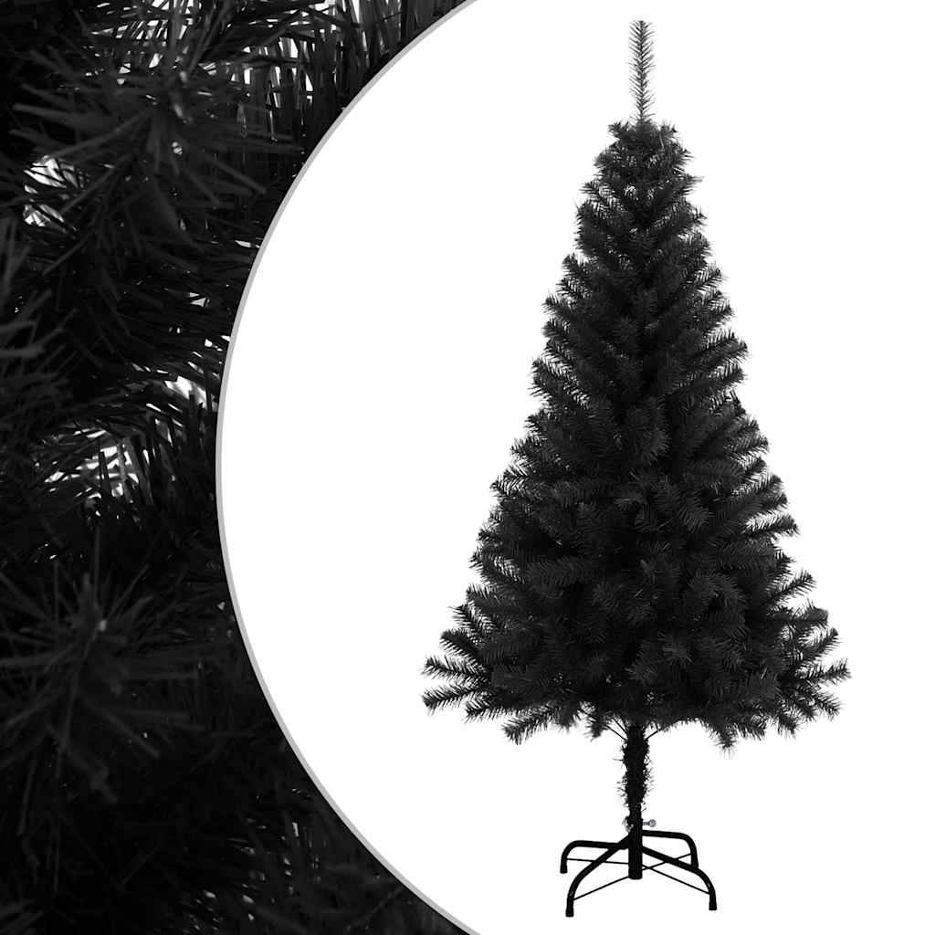 Vidaxl - Sapin de Noël artificiel avec support noir 150 cm PVC vidaXL 321000 - Image 1