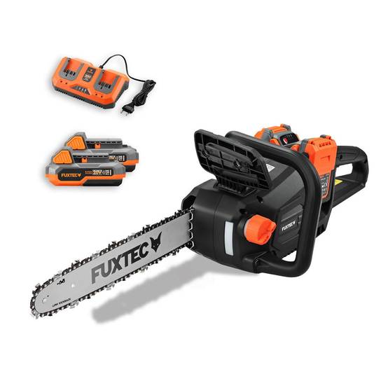 Tronçonneuse batterie sans fil 2x20V - FUXTEC FX-E2KSSET - longueur de coupe 35cm, batteries & double chargeur - Image 1
