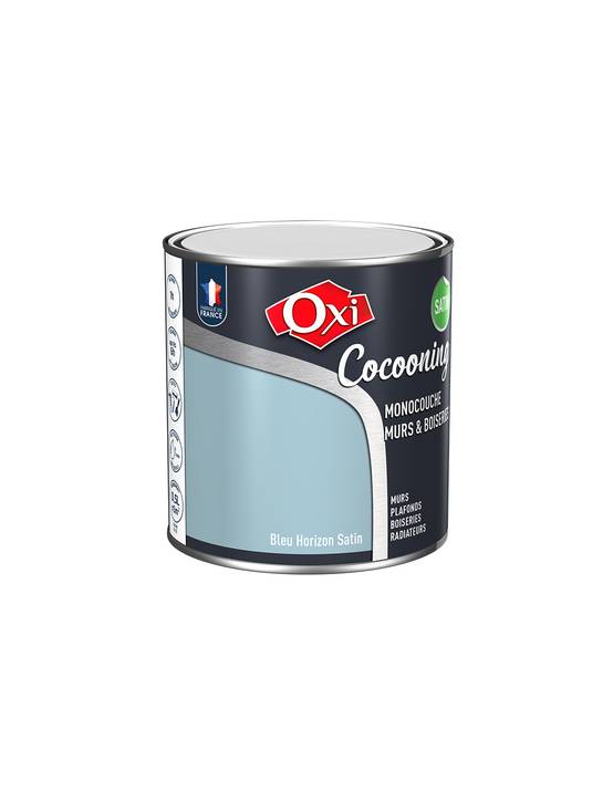 Oxi - Peinture Oxi Cocooning Bleu Horizon Peinture Murs Et Boiseries Satin, Effet Cocooning - Oxi