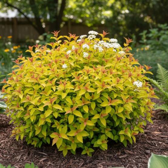 Spirée du Japon Merlo® Gold ' Davcop04', Spiraea à fleurs Rose - feuillage Caduc - Pot de 3L - 20/40 cm- hauteur à maturité De 0,50 m à 1,00 m - Image 7