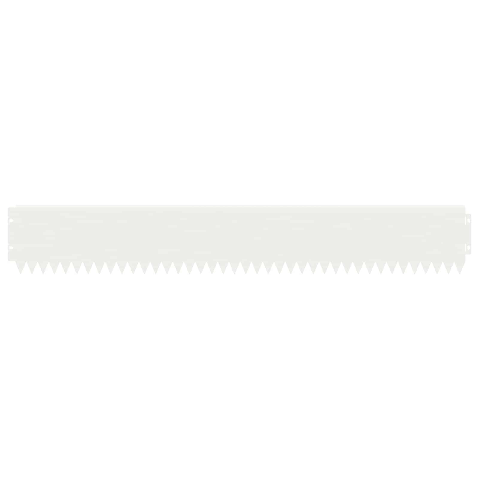 Bordure de pelouse acier extérieur séparation 10 pcs 103x15cm blanc - ComfortXL Outdoor Living - Image 5