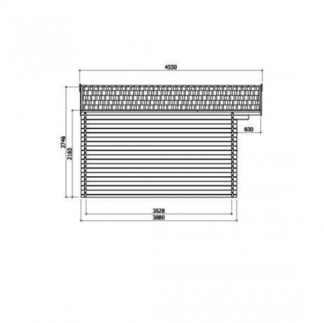 Abri de jardin LINZ en bois 13,21m², Toiture Shingle rouge, Plancher Oui - Image 3