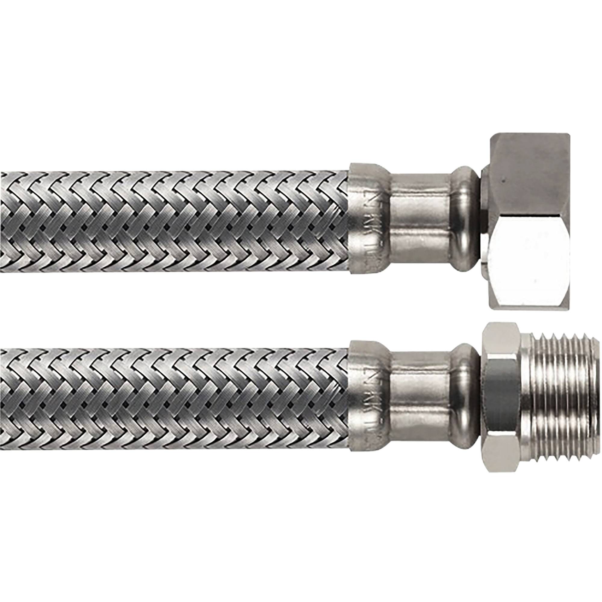 Boutte - Flexible MÂLE-FEMELLE 50 cm BOUTTÉ - Ø8 mm avec filetage MÂLE 15x21 / FEMELLE 15x21