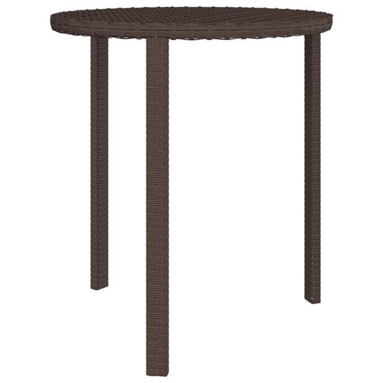 Table bois composite rotin marron 50 x 50 x 46 cm - Prolenta premium p333.9 - Image 5