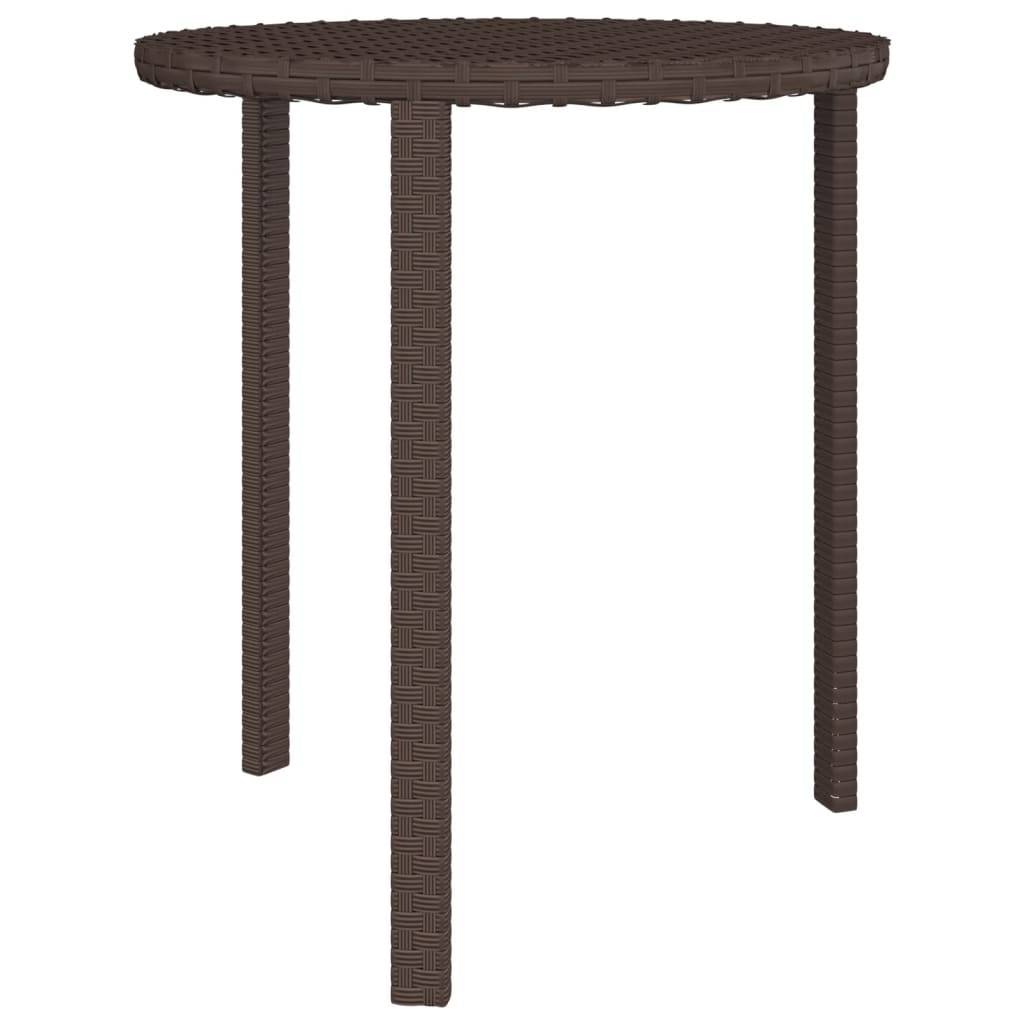 Table bois composite rotin marron  50 x 50 x 46 cm  - Prolenta premium p333.9 - Image 5