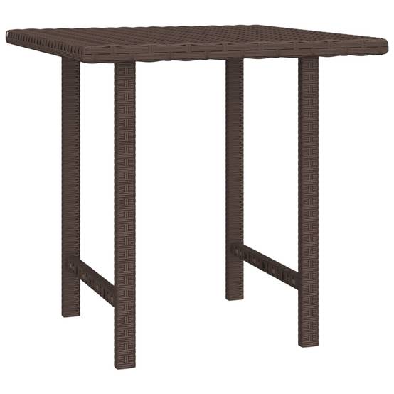 Table bois composite rotin marron 50 x 50 x 46 cm - Prolenta premium p333.9 - Image 4