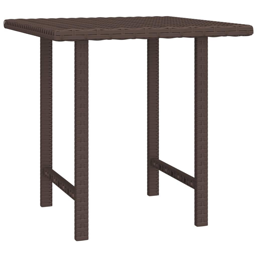 Table bois composite rotin marron  50 x 50 x 46 cm  - Prolenta premium p333.9 - Image 4