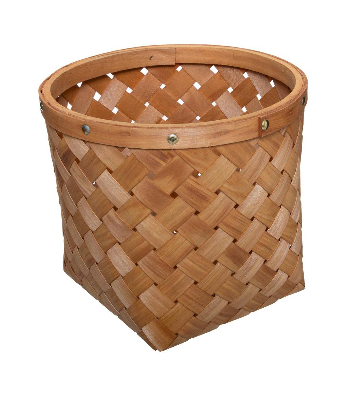 Set de 5 Paniers de rangement rond en Bois Clair - Image 4