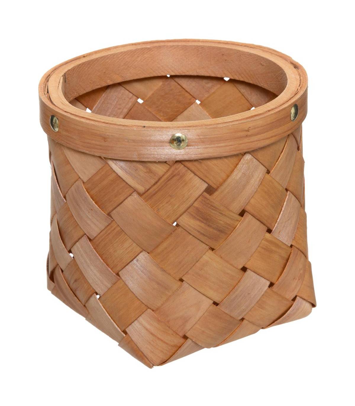 Set de 5 Paniers de rangement rond en Bois Clair - Image 6