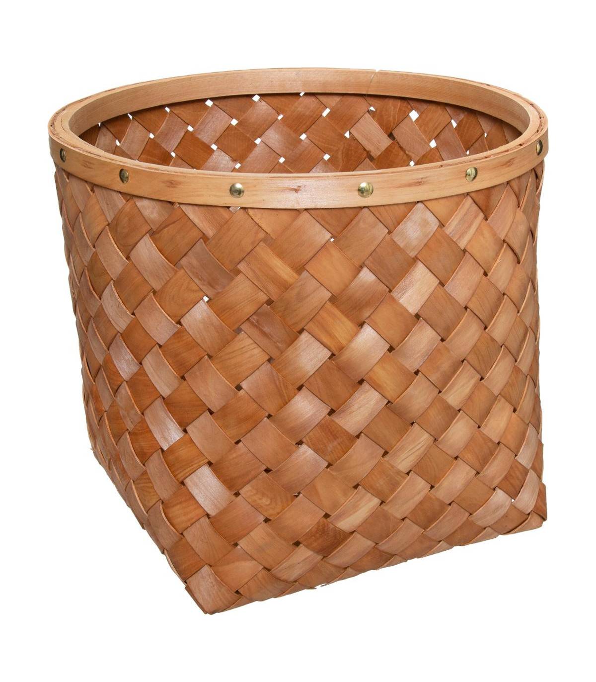 Set de 5 Paniers de rangement rond en Bois Clair - Image 2
