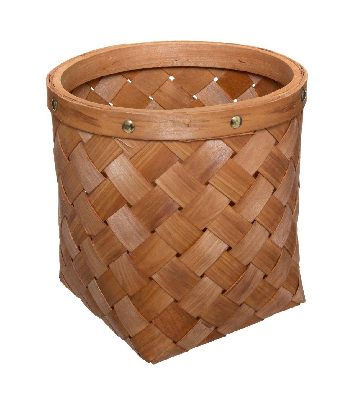 Set de 5 Paniers de rangement rond en Bois Clair - Image 5