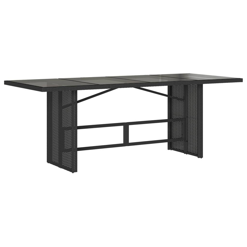 ComfortXL - Salon de Jardin Poly Rotin Noir 8 Places, 2 Fauteuils avec Repose-pieds, Table 190x80cm, Coussins Noirs – ComfortXL Outdoor Living - Image 10