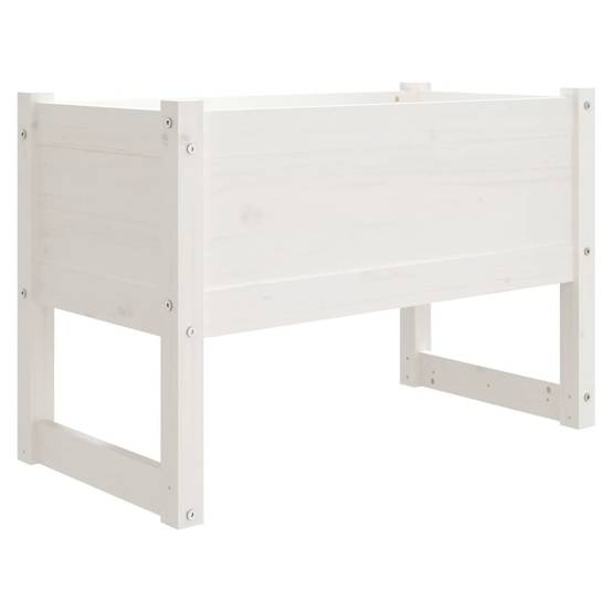 Jardinière - Bac à fleurs - Pot de fleurs Blanc 78x40x52 cm Bois massif de pin - Image 1