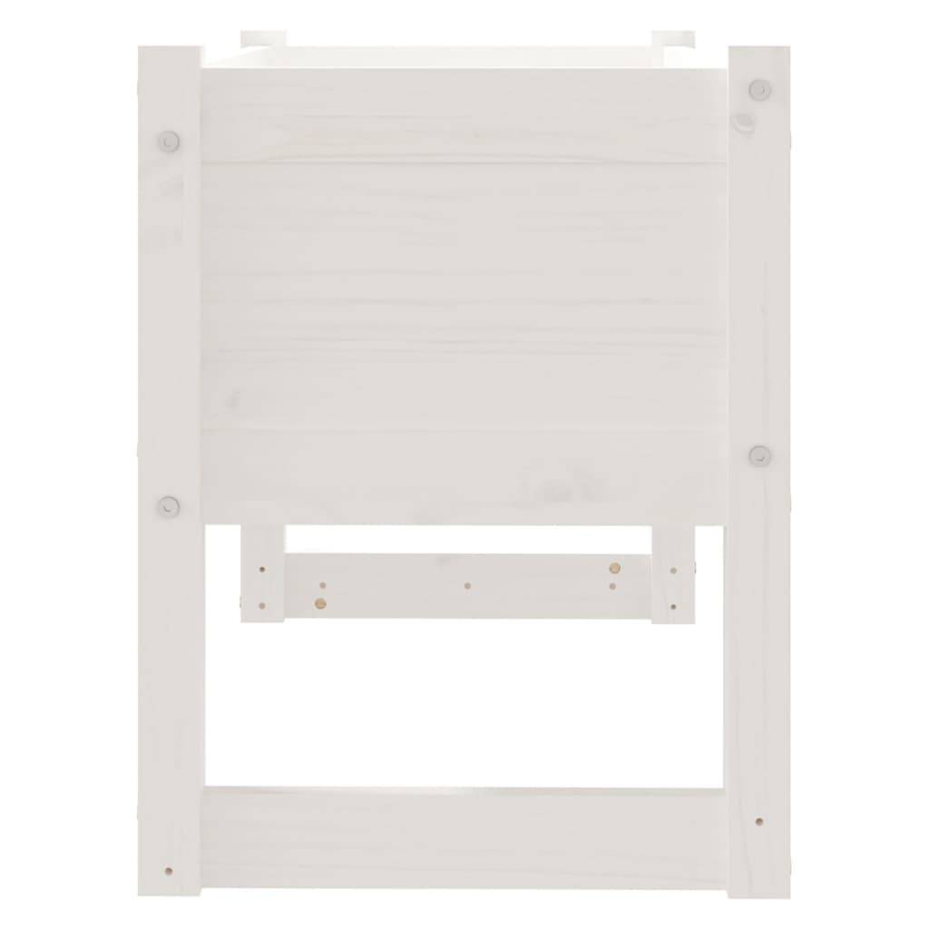 Jardinière - Bac à fleurs - Pot de fleurs Blanc 78x40x52 cm Bois massif de pin - Image 5