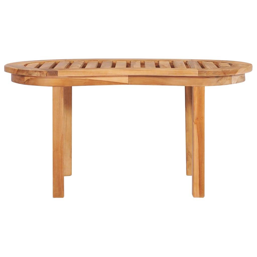 Helloshop26 - Salon de jardin meuble d'extérieur ensemble de mobilier 4 pièces en forme de banane bois de teck solide - Image 9