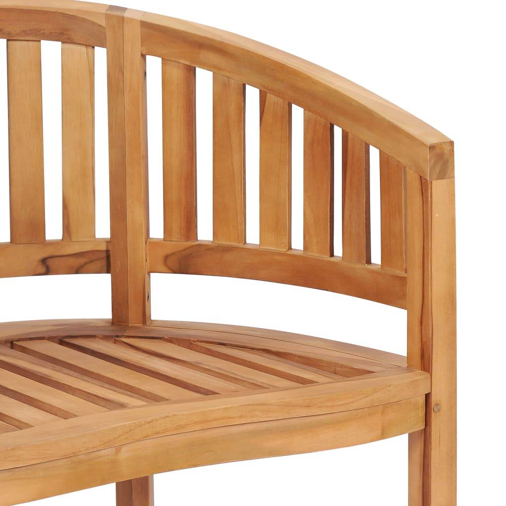 Helloshop26 - Salon de jardin meuble d'extérieur ensemble de mobilier 4 pièces en forme de banane bois de teck solide - Image 7