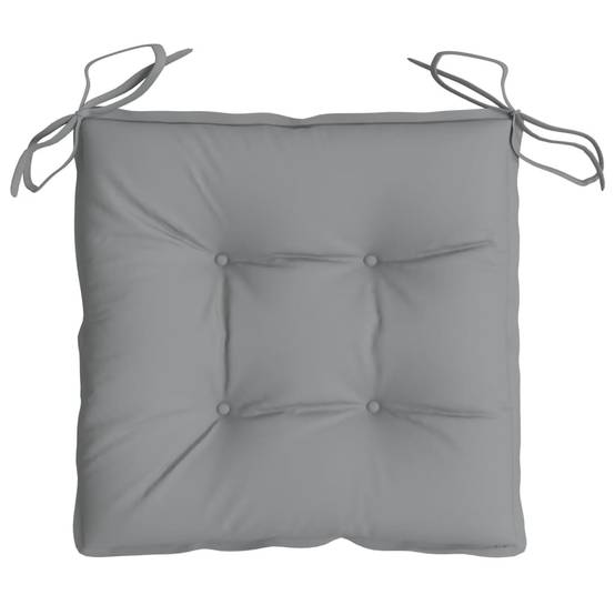 Lot de 2 Galettes de Chaise Tissu Oxford Imperméables avec Lacets pour Cuisine Jardin Gris 40x40cm – ComfortXL Outdoor Living - Image 5