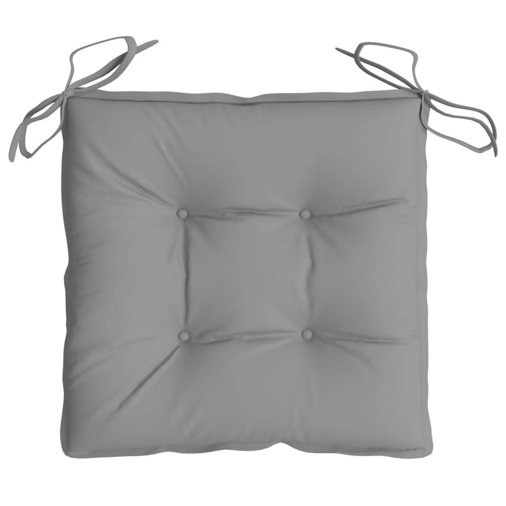 Lot de 2 Galettes de Chaise Tissu Oxford Imperméables avec Lacets pour Cuisine Jardin Gris 40x40cm – ComfortXL Outdoor Living - Image 5