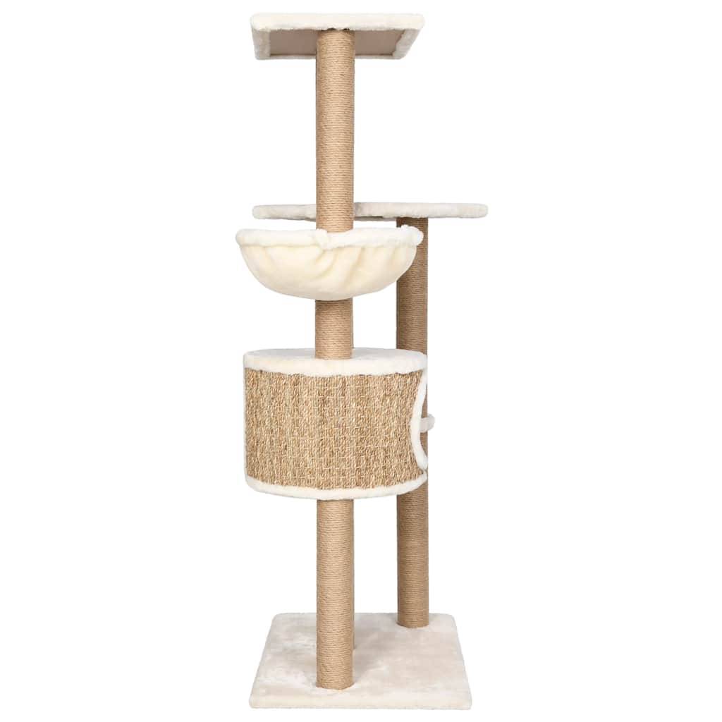 Arbre à chat herbe de mer beige 60 x 40 x 126 cm - PANGIVO - Image 4