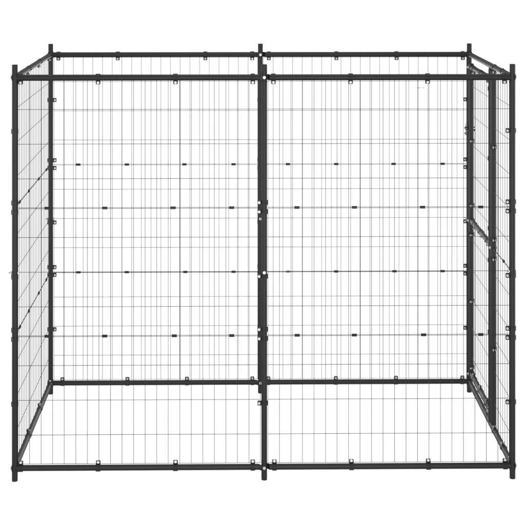 Helloshop26 - Chenil extérieur cage enclos parc animaux chien d'extérieur pour chiens acier 110 x 220 x 180 cm - Image 4
